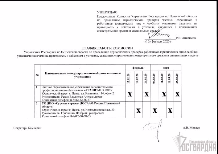 Скачать графики работы комиссий на февраль-март 2020 года