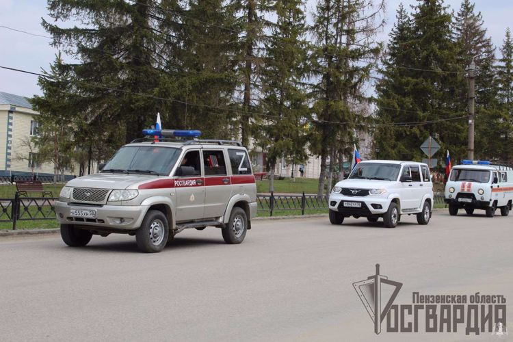 В Пензенской области сотрудники Росгвардии приняли участие в автопробеге, посвященный 78-й годовщине Великой Победы