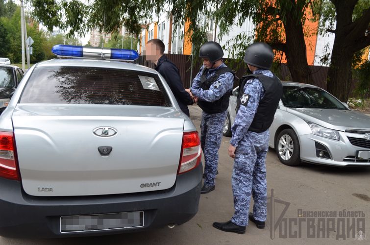 В Пензе сотрудники Росгвардии задержали подозреваемого в избиении прохожего