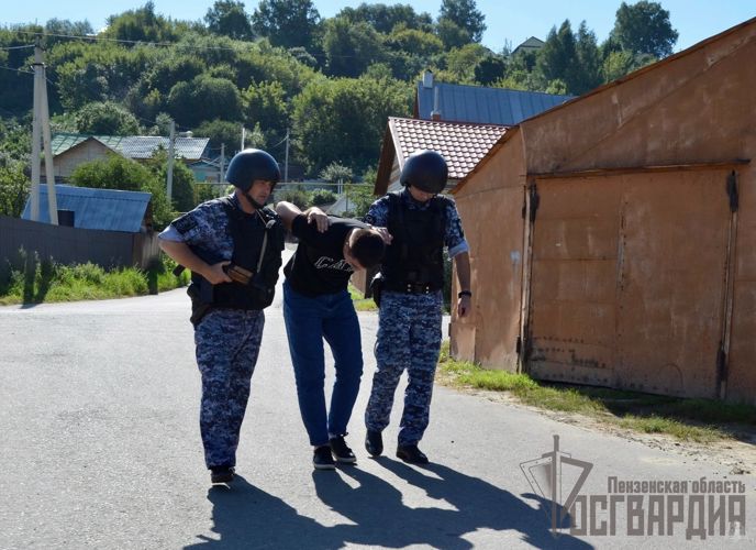 Гражданин, подозреваемый в нанесении побоев своему знакомому, был задержан росгвардейцами в Пензе