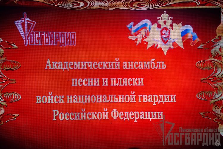 Академический ансамбль песни и пляски войск национальной гвардии РФ выступил с концертом в Пензенской области