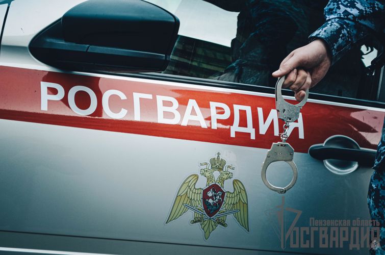 В Пензе сотрудники Росгвардии задержали гражданина, который нанес ножевое ранение охраннику магазина