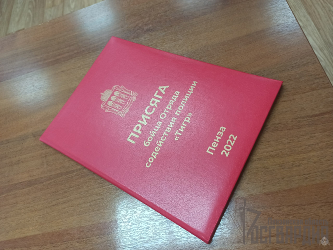 В Пензенской области представители Росгвардии приняли участие в присяге новых бойцов отряда содействия полиции «Тигр»