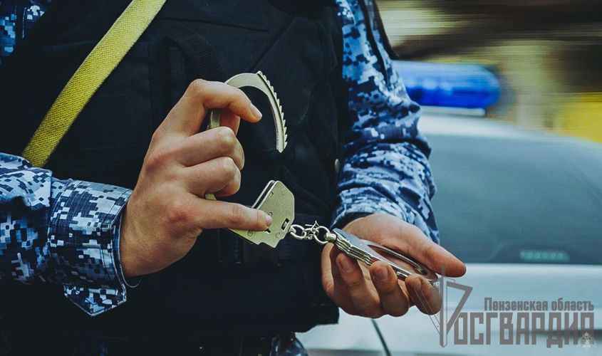 В Пензе росгвардейцы совместно с полицией задержали подозреваемого в нанесении ножевого ранения мужчине