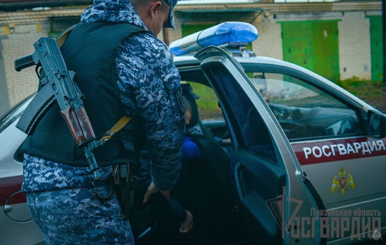 В Пензе росгвардейцы задержали 42-летнего мужчину, разбившего стекло автомобиля 