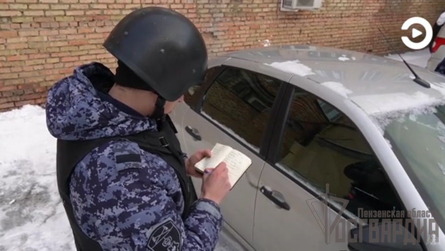 Телесюжет ТРК"ЭКСПРЕСС":  В Пензе сотрудники Росгвардии задержали вандала (видео) 