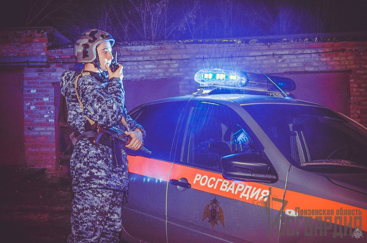 В Пензенской области за новогодние праздники сотрудники Росгвардии осуществили более 200 выездов