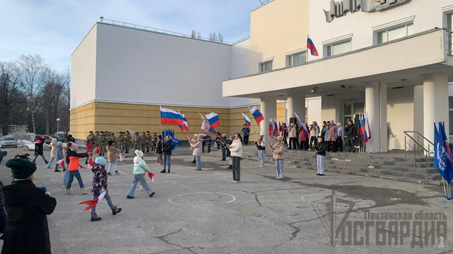 Музыканты Росгвардии выступили на концерте в г.Заречном Пензенской области по случаю годовщины воссоединения Крыма с Россией