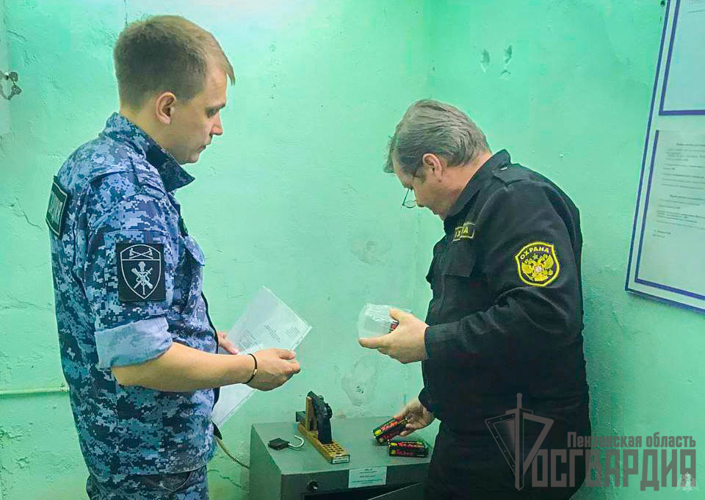 В Пензенской области сотрудники Росгвардии проверяют места хранения оружия в частных охранных организациях