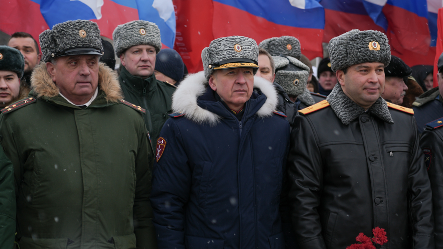 Начальник Управления Росгвардии по Пензенской области принял участие в церемонии, посвященной Дню защитника Отечества