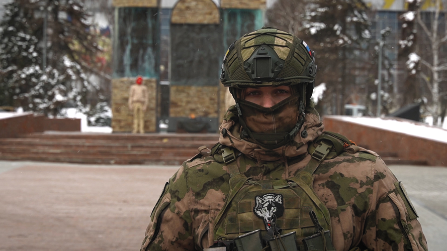 В Пензе боец Росгвардии записал видеопоздравление ко Дню защитника Отечества (видео)