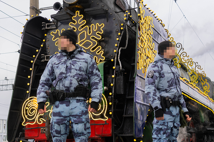 Росгвардейцы обеспечили безопасность пребывания поезда Деда Мороза в Пензе (видео)