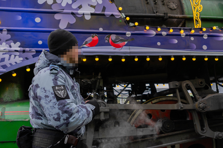 Росгвардейцы обеспечили безопасность пребывания поезда Деда Мороза в Пензе (видео)