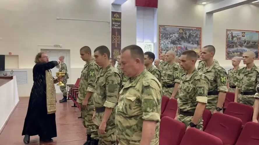В воинской части Росгвардии в Заречном состоялся молебен в честь Дня Крещения Руси